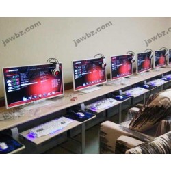 网吧效果图 简约现代网吧桌