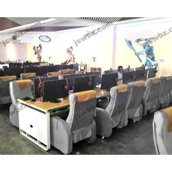 网吧效果图 一体机网吧桌