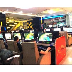 网吧效果图 个性沙发 可躺沙发