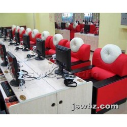唐山英捷特网吧效果图 一体沙发桌椅