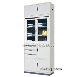 偏三屉移门加顶柜 铁皮柜