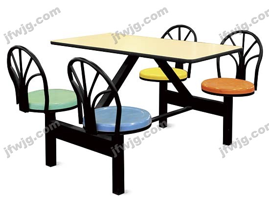 天津餐桌椅 连体餐桌椅