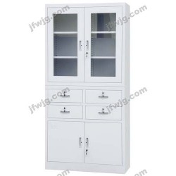 办公家具 中四屉平开书柜（分体）