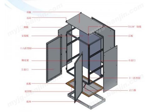南京机柜 网络服务器机柜分解图