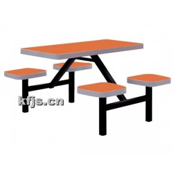 连体餐桌 学生员工食堂椅 香河家具