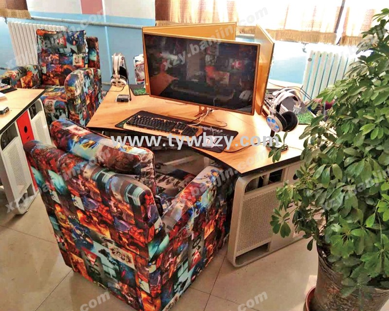 异形网吧电脑桌 网吧桌椅 蜂窝网咖办公桌