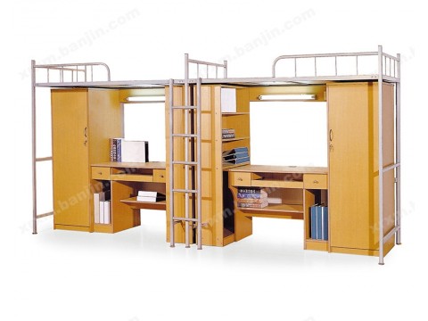 北京祥瑞鑫淼公寓床学生宿舍床上床下桌组合床带衣柜书桌铁床