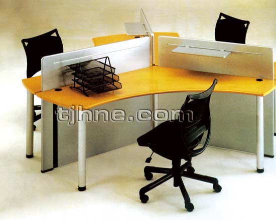 天津海诺尔 简约办公桌新款 职员桌6人员工屏风位组合