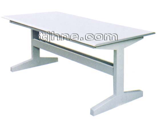 办公家具阅览桌椅 钢木阅览桌 防火板会议桌