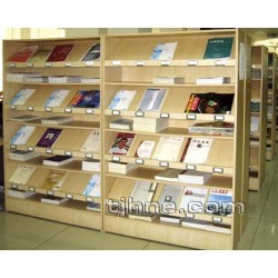 天津海诺尔铁柜直销钢制双柱双面书架 图书展示架