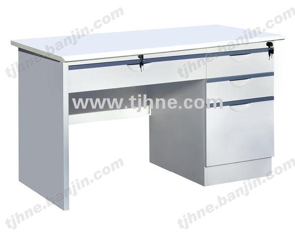 天津海诺尔铁柜直销钢制铁皮办公桌 员工单人电脑桌子