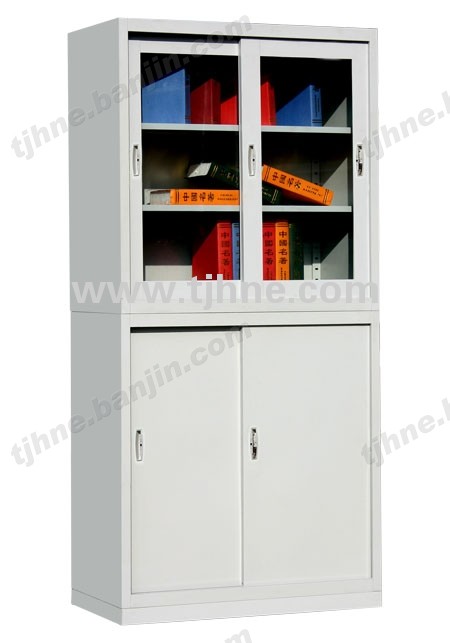 天津海诺尔直销移门柜 钢制文件柜 玻璃门铁皮柜