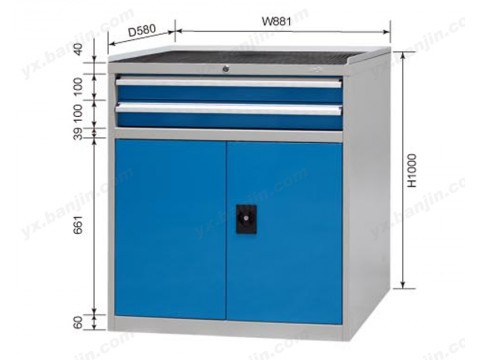 工具柜双开门 加厚重型抽屉式