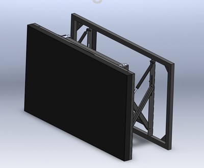 前维护拼接屏支架55寸液晶拼接屏前维护支架-拼接屏支架