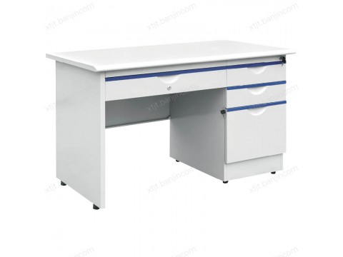 香河钢制办公桌 带锁员工电脑桌