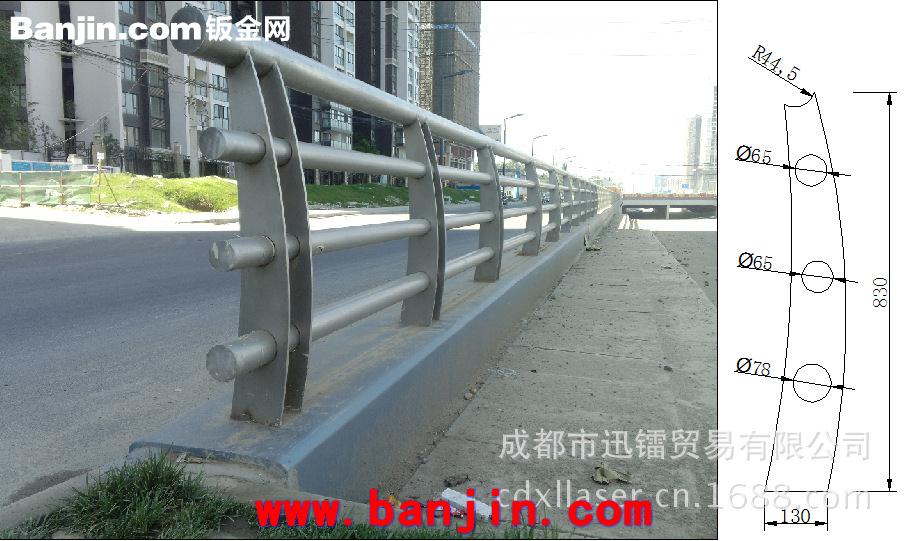 成都激光切割钢板桥梁栏杆立柱