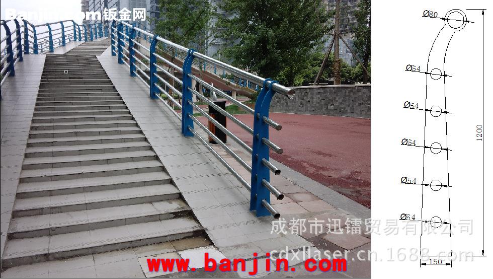 成都激光切割加工定制 桥梁护栏立柱