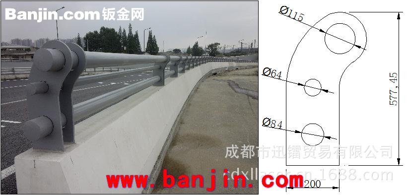 成都激光切割加工定制 桥梁护栏立柱