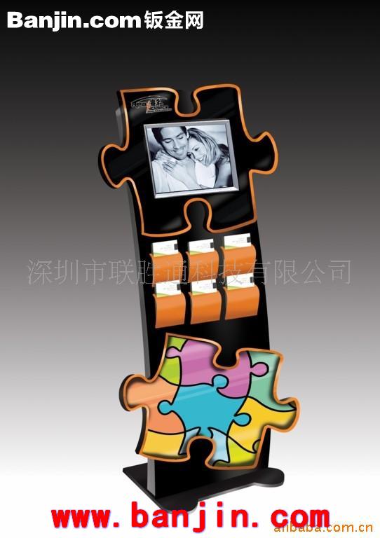 供应货架广告机金属促销展示架（自有展示架数控加工）