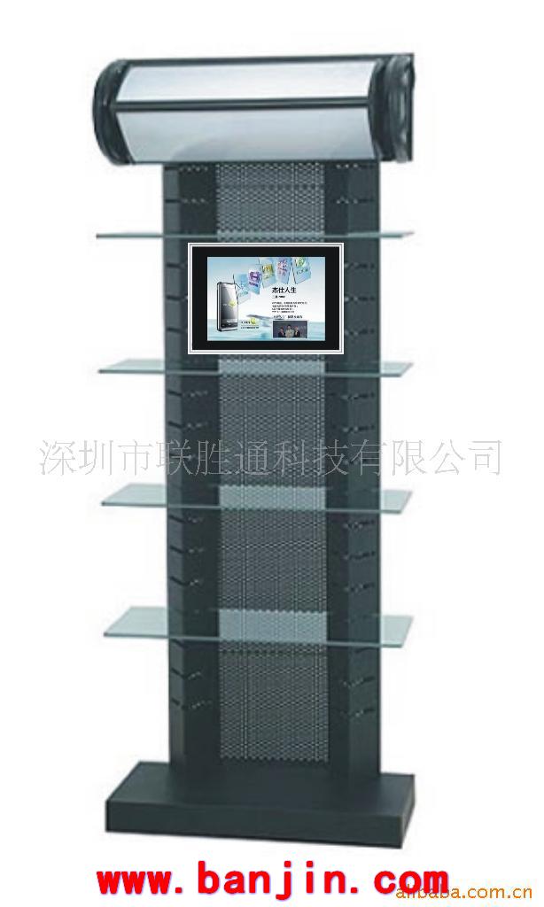 供应视频播放广告机金属促销架（自有展示架数控加工）