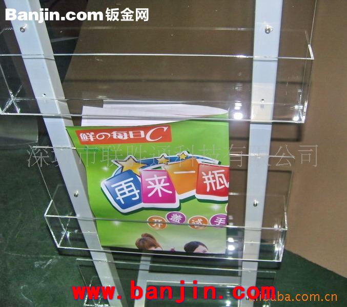 供应自带液晶广告机金属展示架（四千㎡展示架工厂）