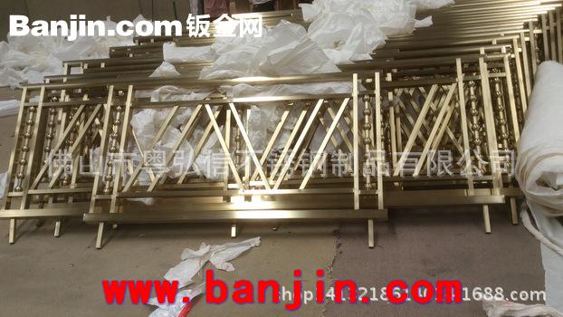 别墅不锈钢护栏 红古铜不锈钢栏杆阳台护栏 异形工件加工
