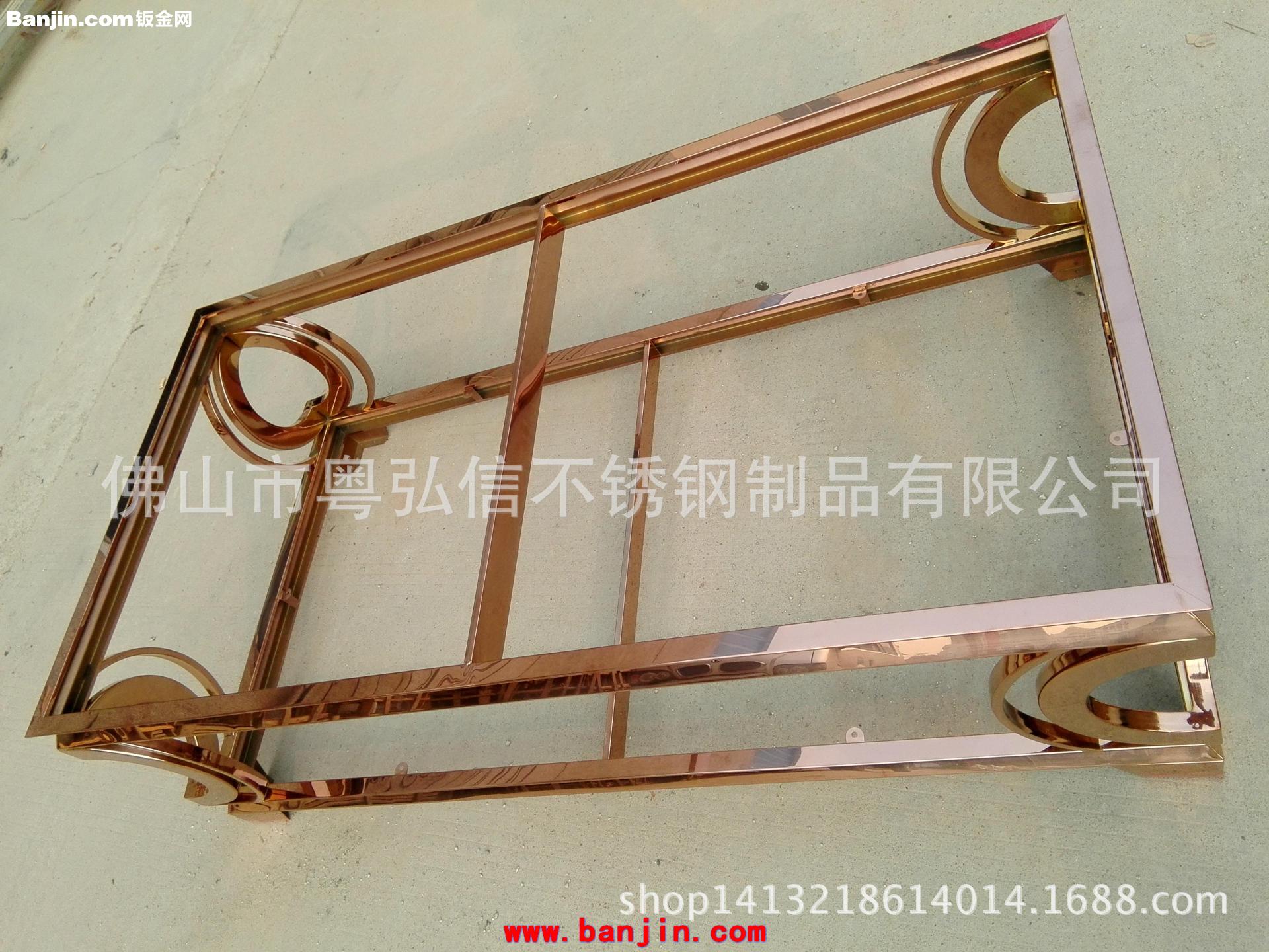 时尚创意不锈钢茶几 钢化玻璃金属茶几 不锈钢茶几家具批发