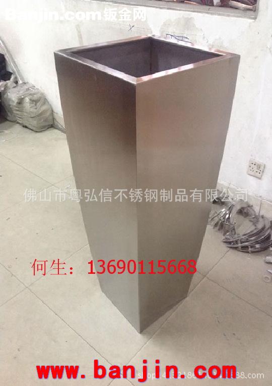 江苏商业购物广场组合式不锈钢花盆摆放 绿化装饰花盆加工定做
