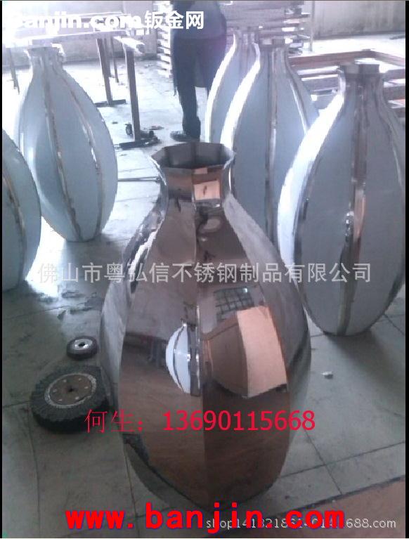 江苏商业购物广场组合式不锈钢花盆摆放 绿化装饰花盆加工定做