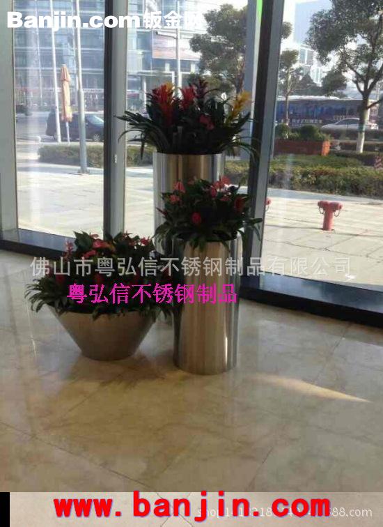酒店大堂组合式不锈钢花盆 高端大气不锈钢花钵厂家直销