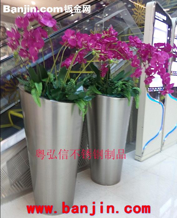 广场组合式不锈钢花盆 酒店大堂落地式不锈钢花盆组合