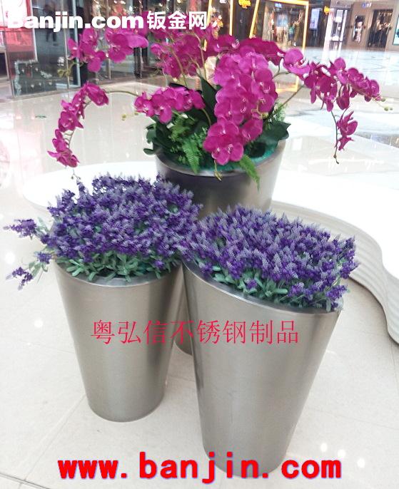 广场组合式不锈钢花盆 酒店大堂落地式不锈钢花盆组合