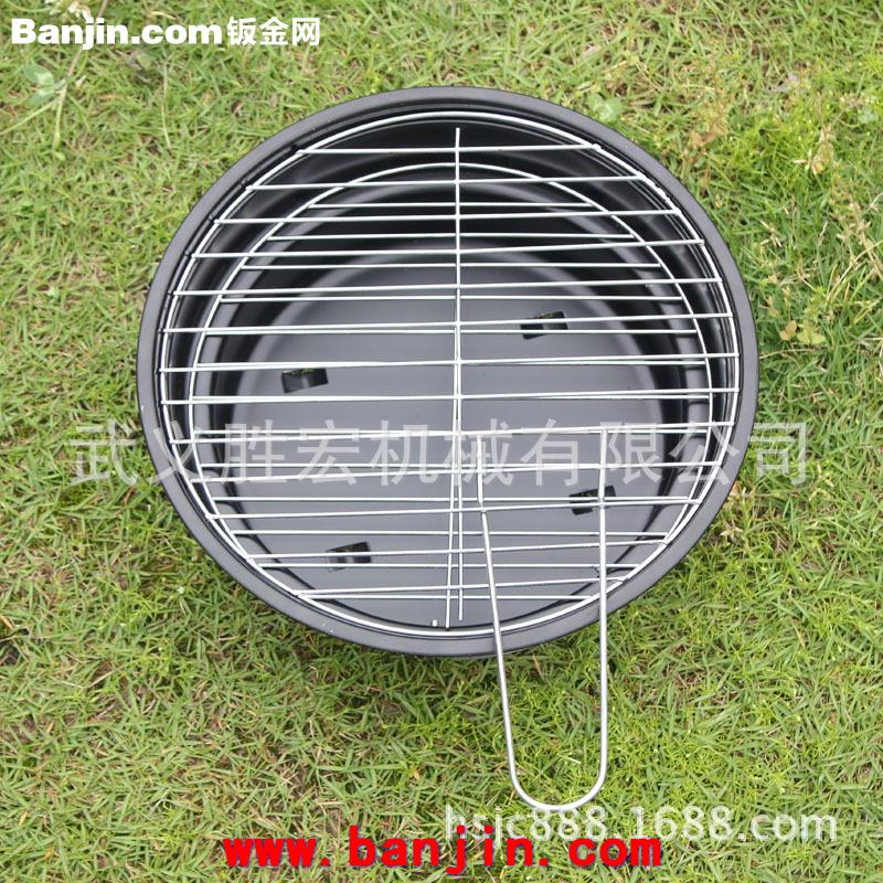 厂家直销 专业供应野外户外折叠不锈钢烧烤炉 圆形冰包炉烧烤架网