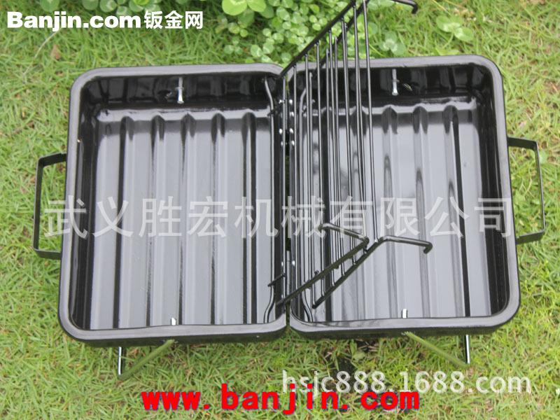 厂家直销 烧烤用具野外户外折叠不锈钢烧烤炉 开合便携式烧烤架