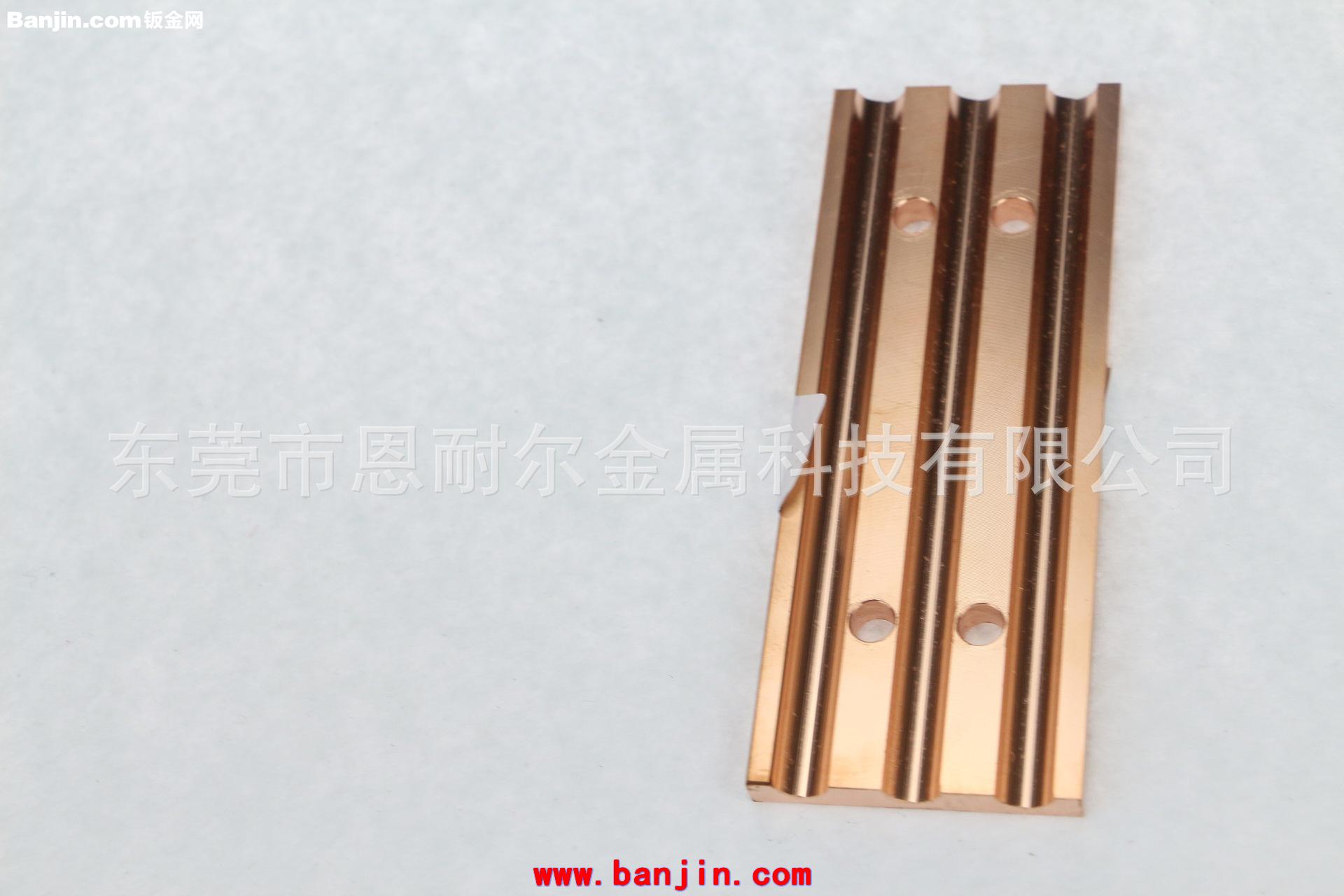 厂家供应现货95*36*5MM黄铜加工产品 纯铜CPU散热器 热管散热器