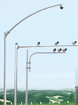 监控杆，摄象机杆，不锈钢杆，道路杆，球机监控杆