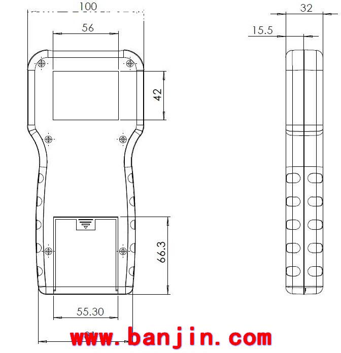 双色塑胶手持红外线控制仪表壳\仪表壳体/塑胶外壳/便携式11-35