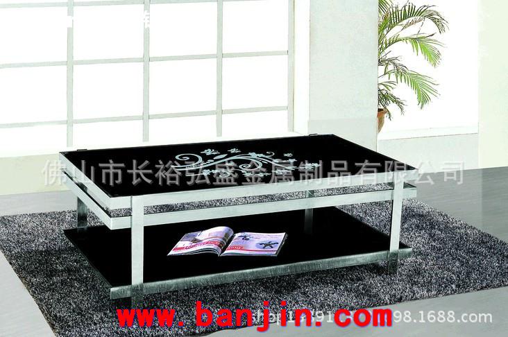 简约 时尚 办公室不锈钢茶几 家具 装饰加工