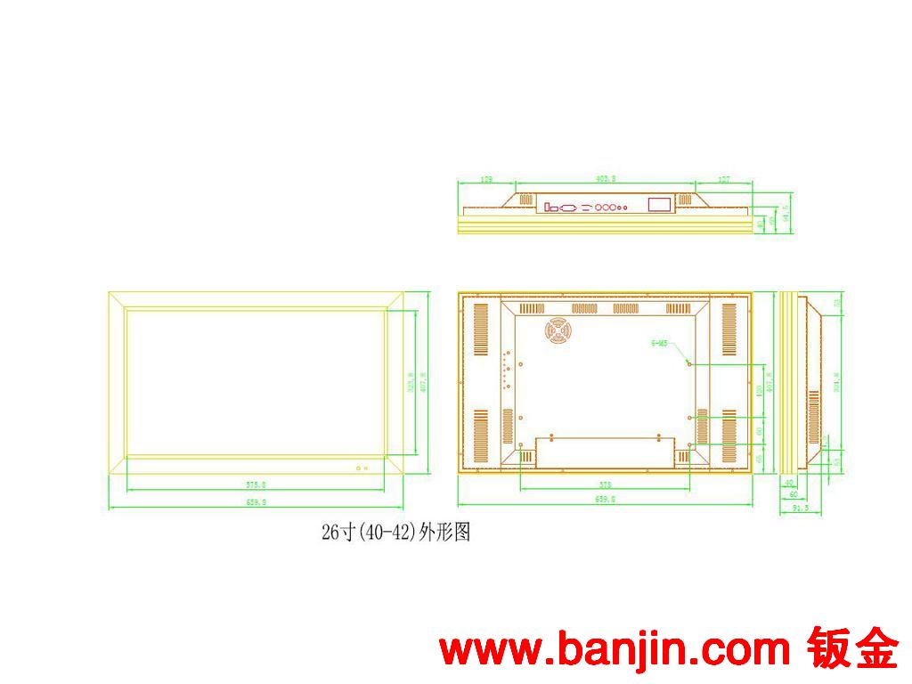 广告机外壳厂家,26寸铝前框监视器外壳,监视器外壳厂家