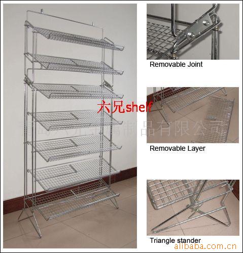 供应鞋架，鞋展示架，超市货架，rock,shelf