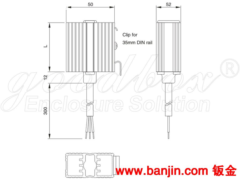 供应不锈钢箱柜用小型半导体加热器HGK 钣金加工 非标 定制