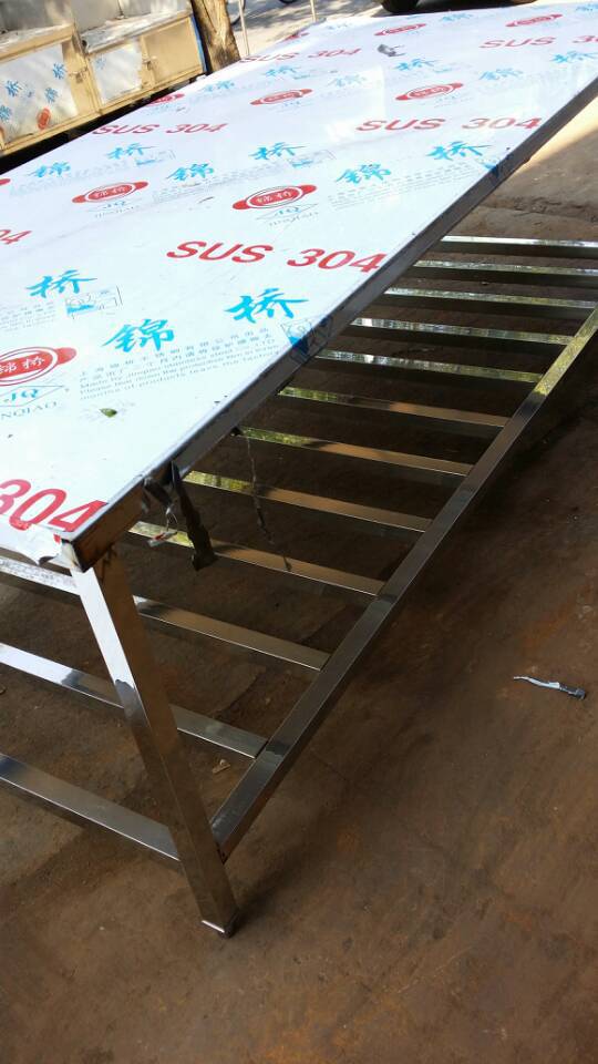 厂家加工厨房用不锈钢台面，双层