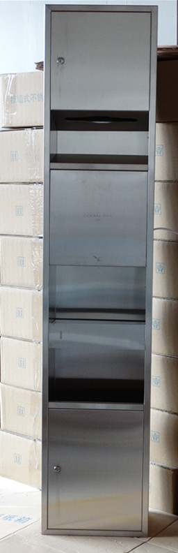 供应宾馆，酒店，写字楼用三和一不锈钢嵌入式手纸箱