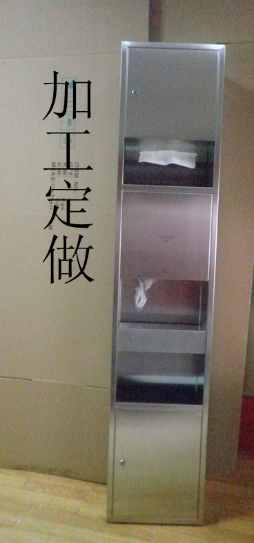 供应宾馆，酒店，写字楼用三和一不锈钢嵌入式手纸箱
