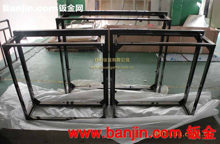 简约吊灯不锈钢外灯罩真空镀黑钛金加工处理