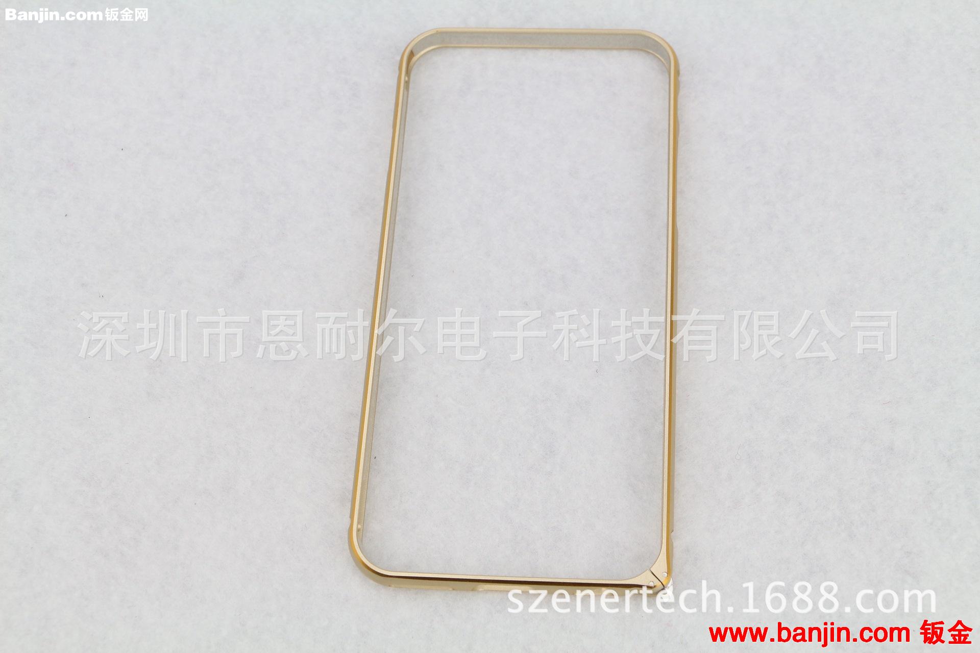 供应苹果iphone6 4.7寸土豪金金属边框带按键外壳 可提供样品