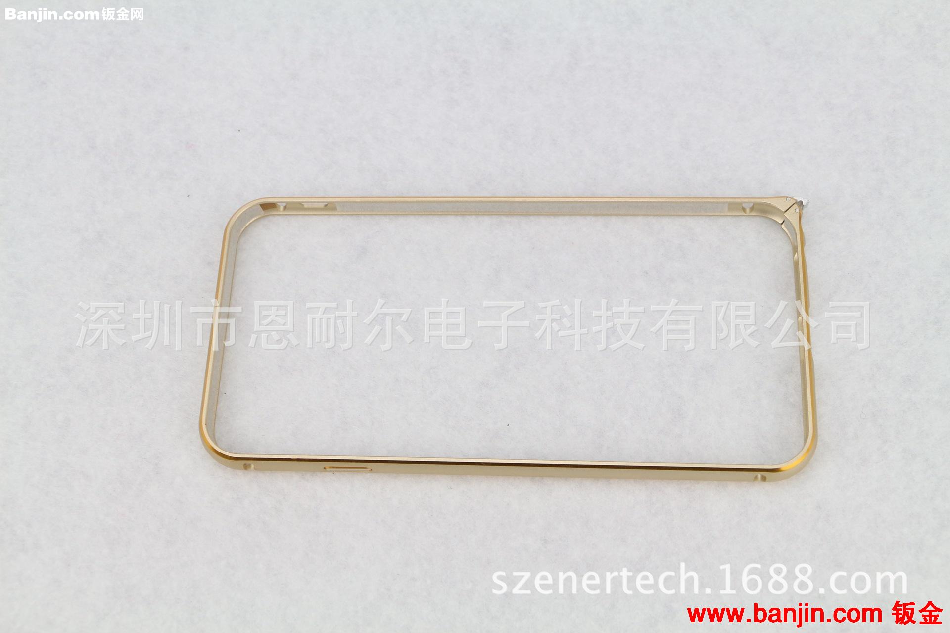 供应苹果iphone6 4.7寸土豪金金属边框带按键外壳 可提供样品