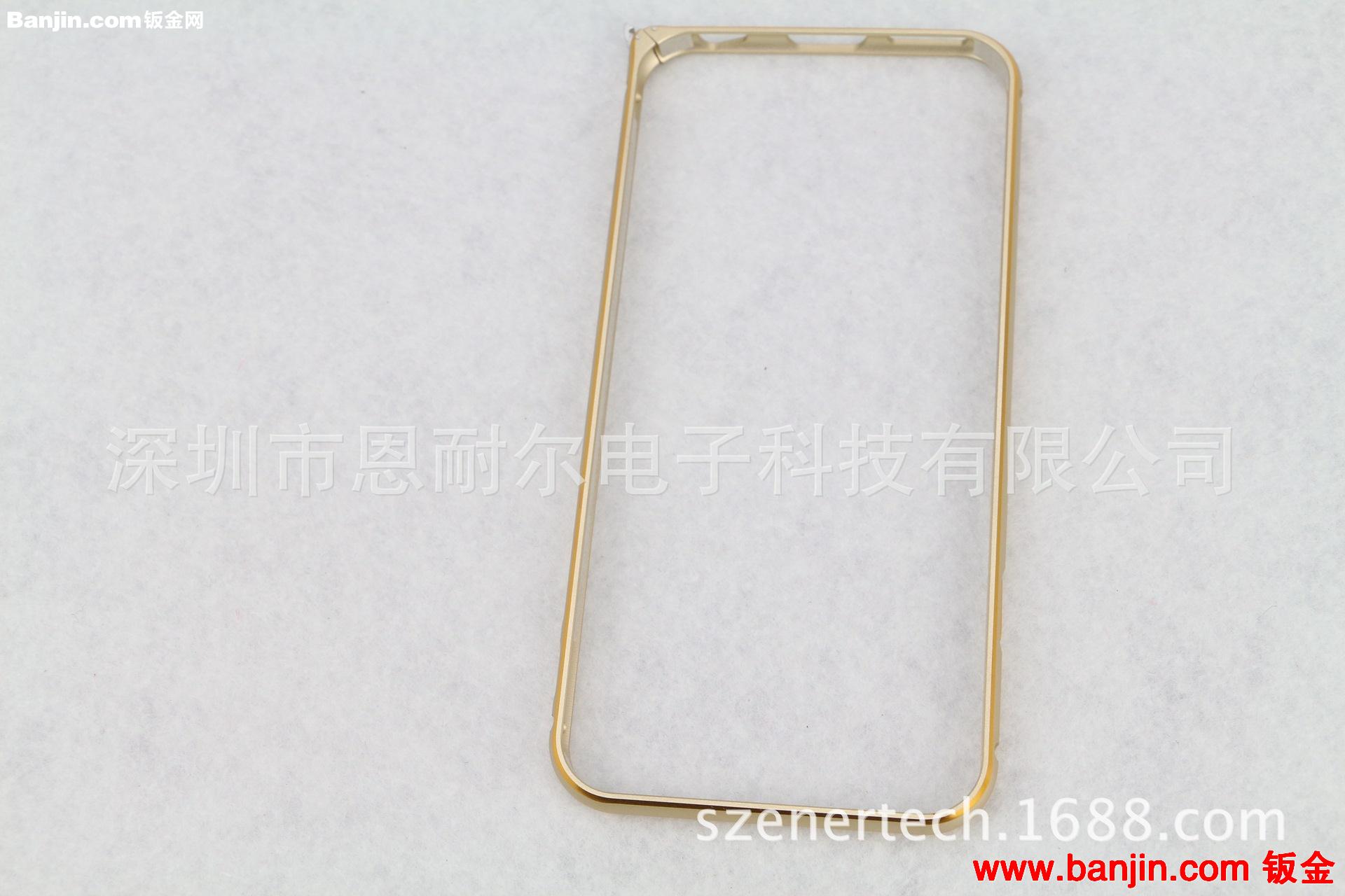 供应苹果iphone6 4.7寸土豪金金属边框带按键外壳 可提供样品