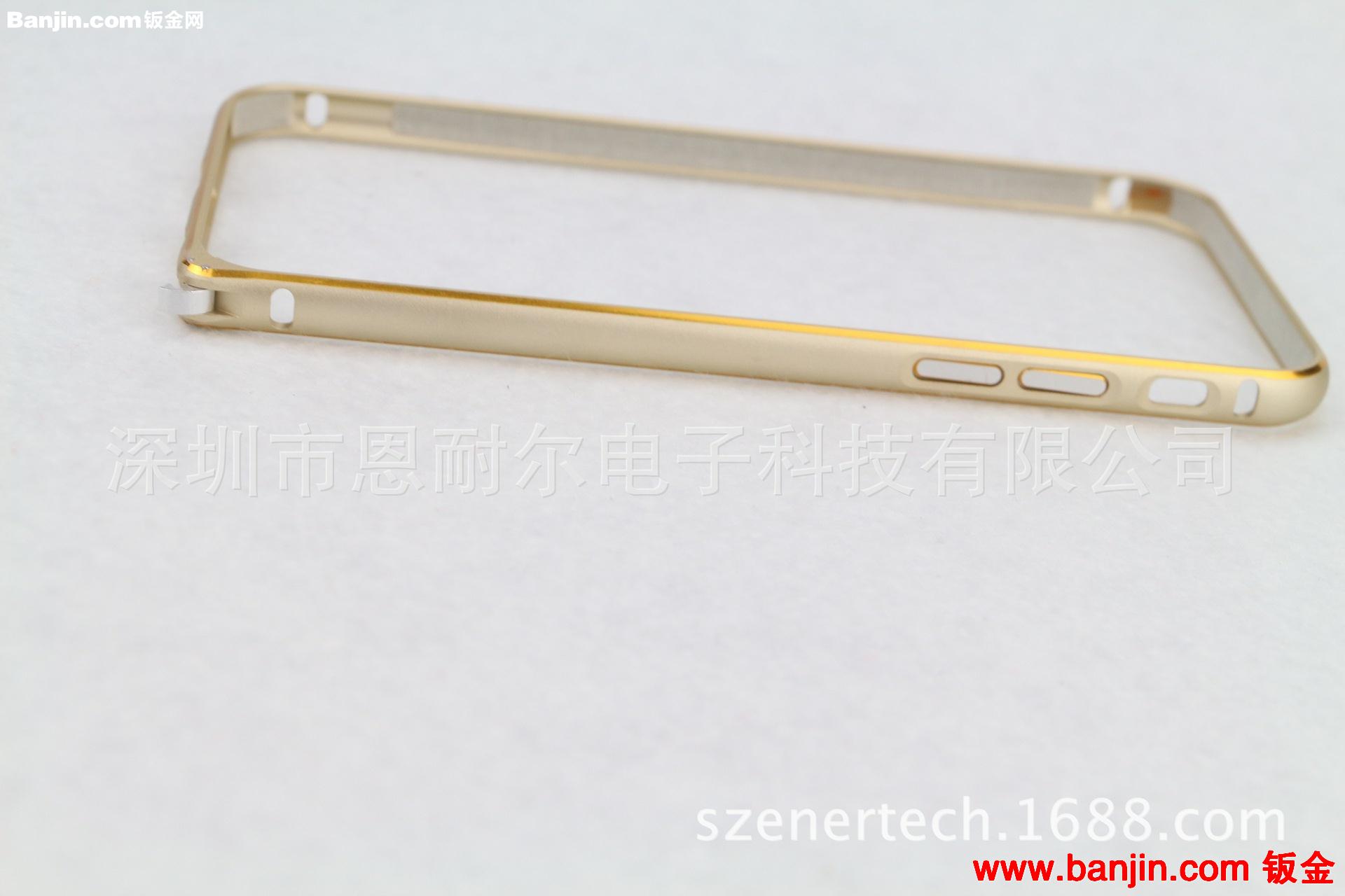 供应苹果iphone6 4.7寸土豪金金属边框带按键外壳 可提供样品