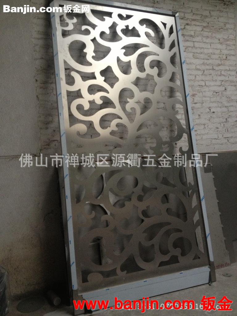 服装店橱窗拉丝不锈钢花格屏风 湖北304 10MM祥云图案不锈钢隔断